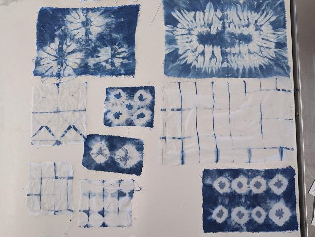 Atelier Shibori et indigo naturel à ADN Laine 71220 Pressy-sous-Dondin en Bourgogne du Sud