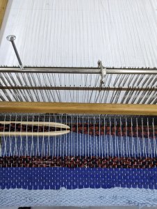 tissage sakiori, cours de tissage à ADN Laine, en Bourgogne du Sud