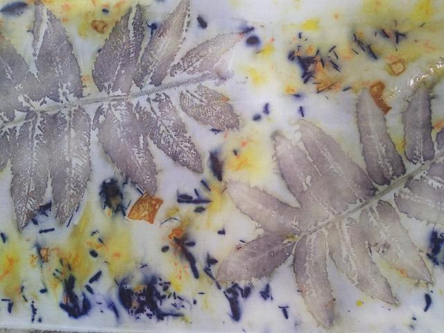 atelier foulard ecoprint à ADN Laine 71220 Pressy sous dondin en bourgogne du sud