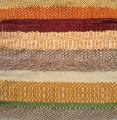 Tissage, echantillon de motifs, métier à tisser 4 cadres