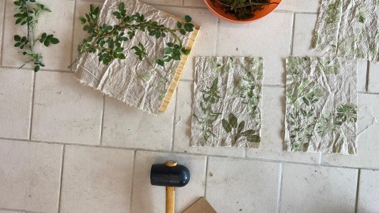 Atelier créatif tataki-zomé à ADN laine en bourgogne du sud, Pressy Sous Dondin